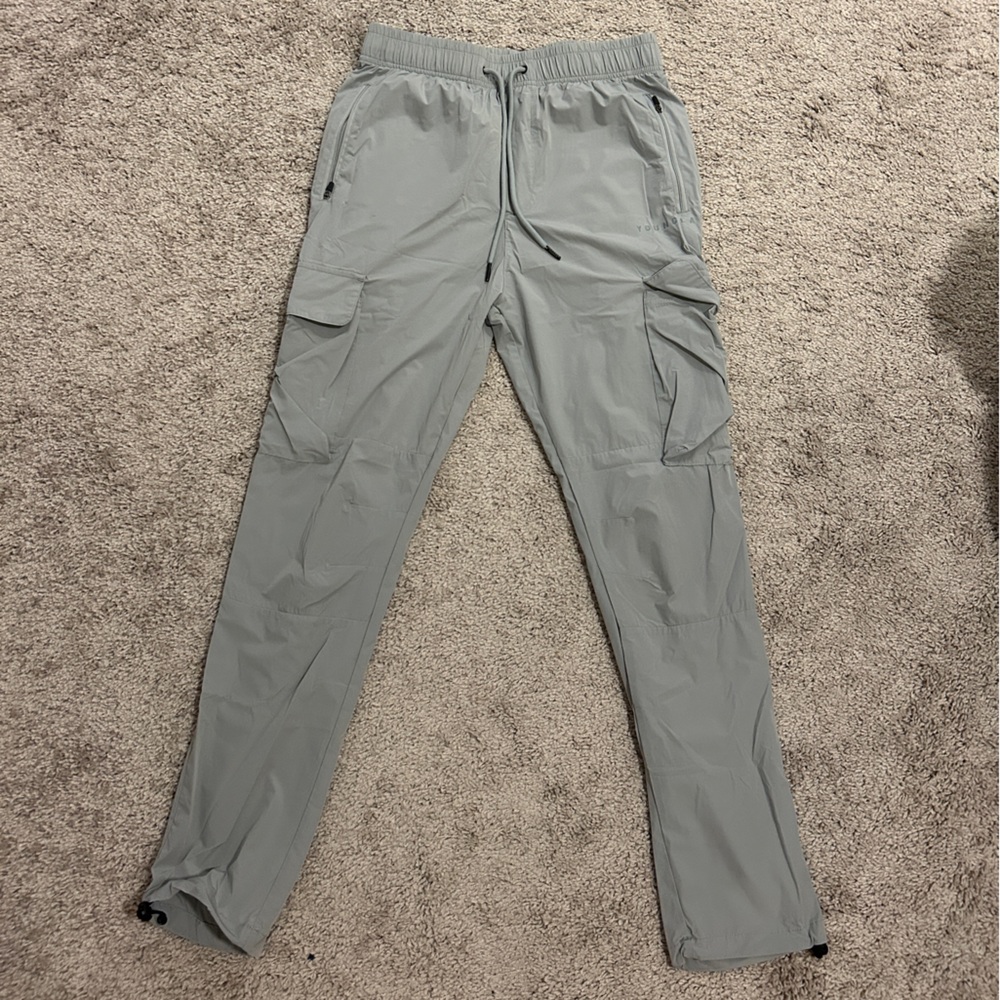 YoungLA Men's Light Gray Cargo Pants